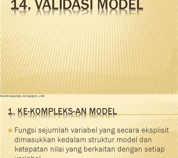 Validasi Model Statistik Galat